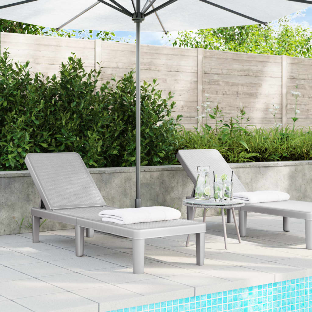 4-Way Height Adjustable Sun Lounger in Polypropylene
