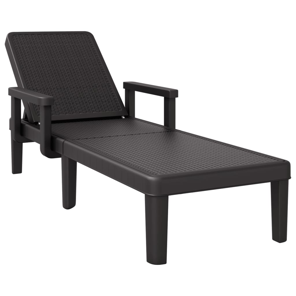 4-Way Height Adjustable Sun Lounger in Polypropylene