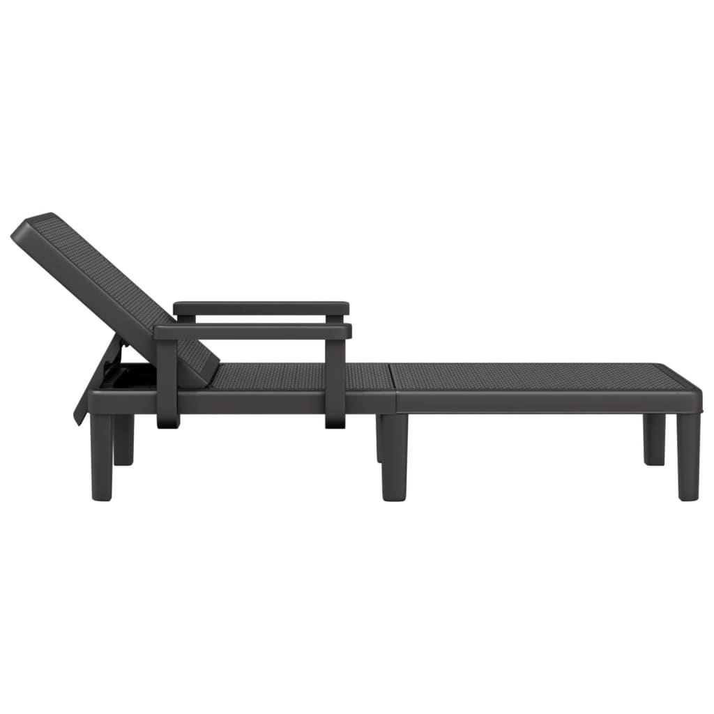 4-Way Height Adjustable Sun Lounger in Polypropylene