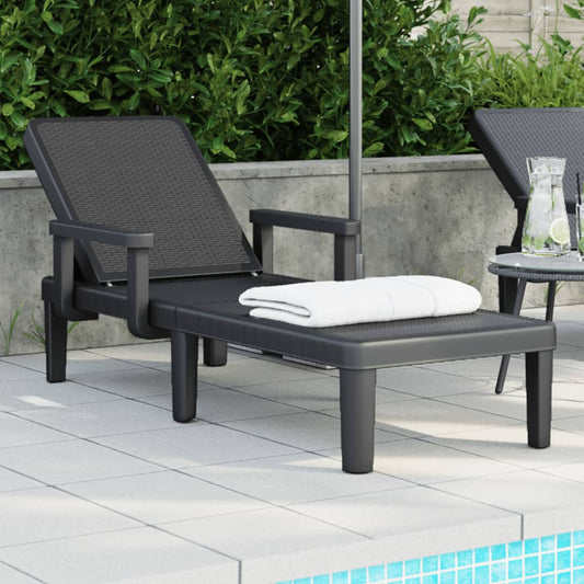 4-Way Height Adjustable Sun Lounger in Polypropylene
