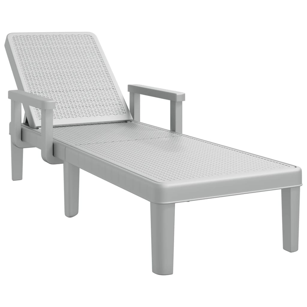 4-Way Height Adjustable Sun Lounger in Polypropylene