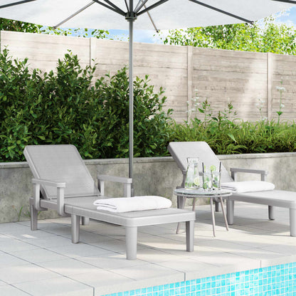 4-Way Height Adjustable Sun Lounger in Polypropylene