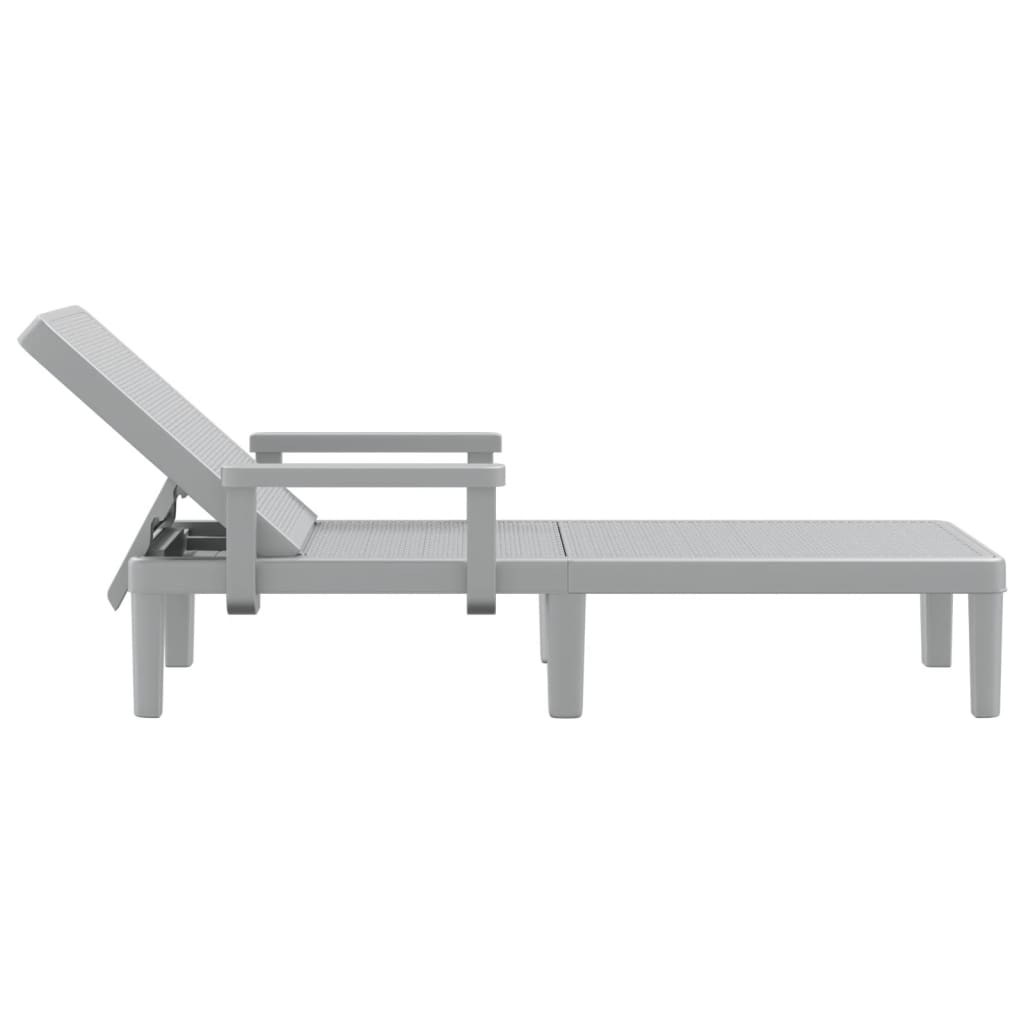 4-Way Height Adjustable Sun Lounger in Polypropylene