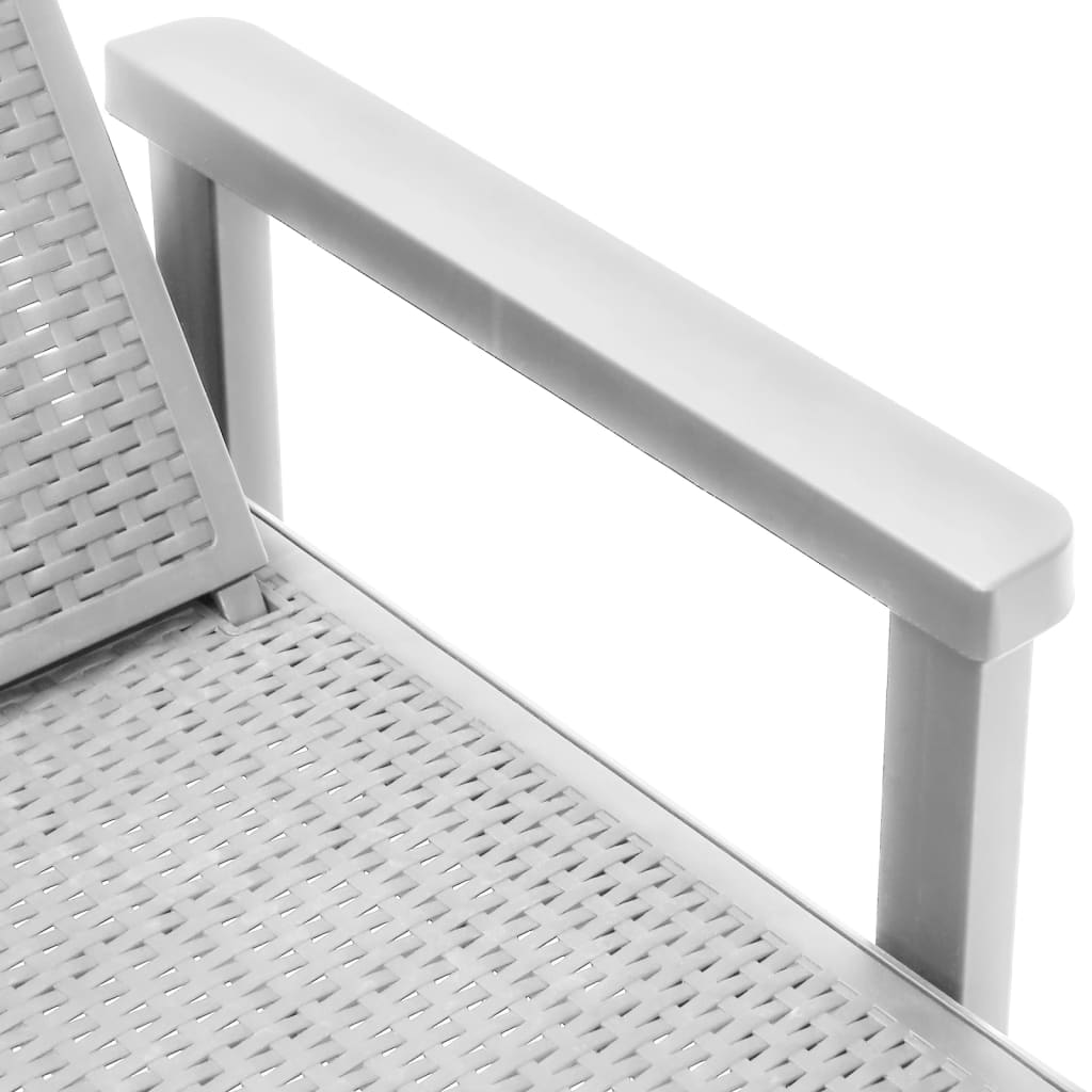 4-Way Height Adjustable Sun Lounger in Polypropylene