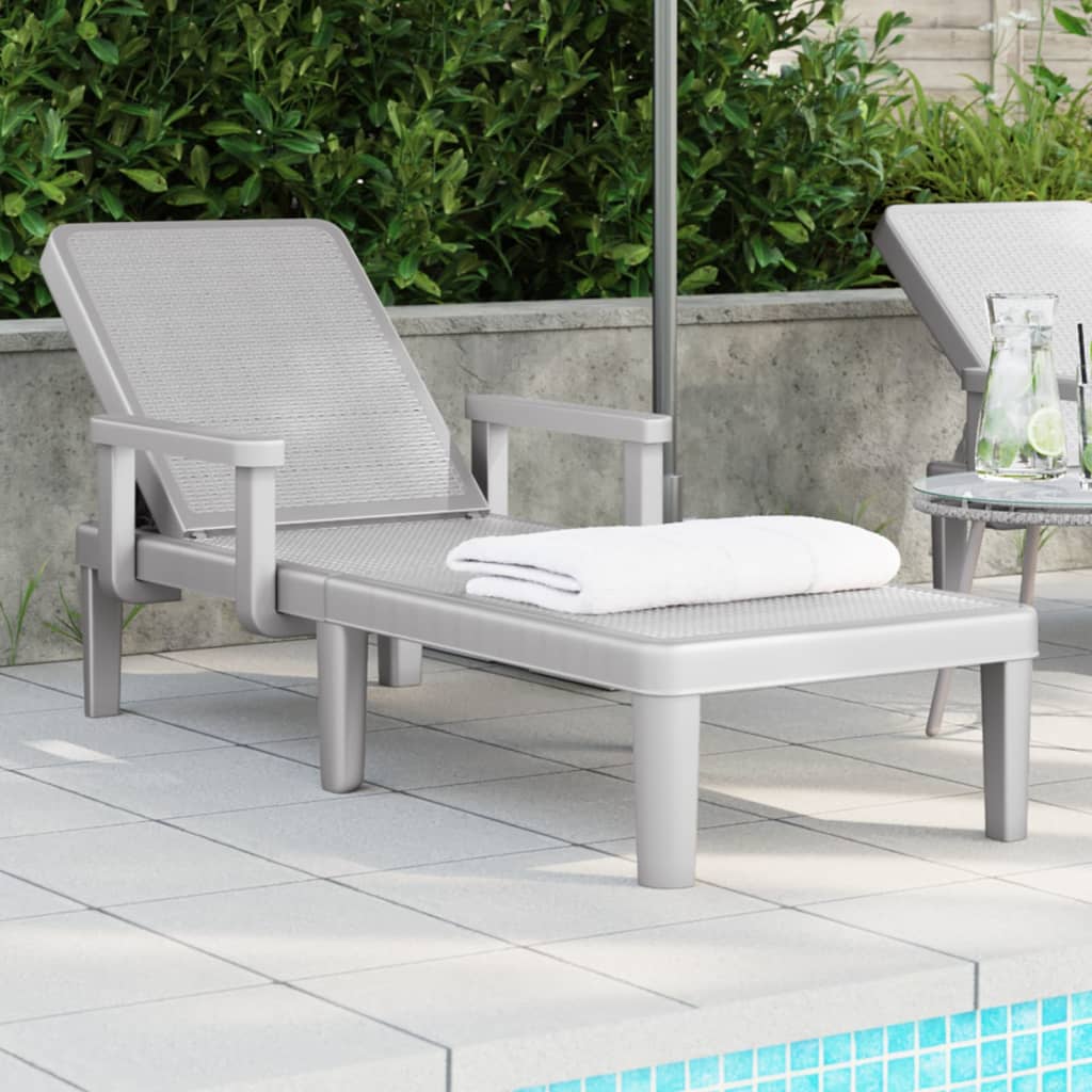4-Way Height Adjustable Sun Lounger in Polypropylene