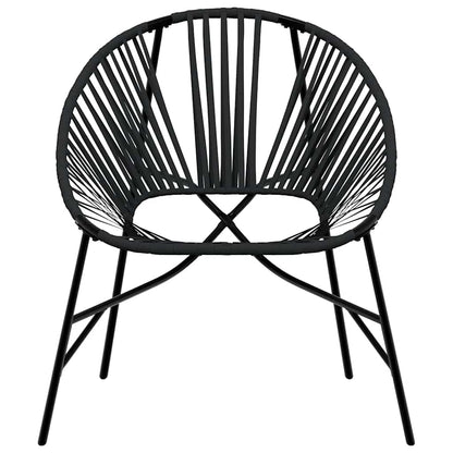 Garden Chair Set with Table in Poly Rattan - 3 pcs