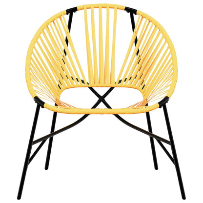 Garden Chair Set with Table in Poly Rattan - 3 pcs