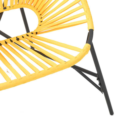 Garden Chair Set with Table in Poly Rattan - 3 pcs