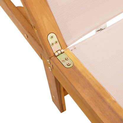 Solid Wood Acacia Sun Lounger