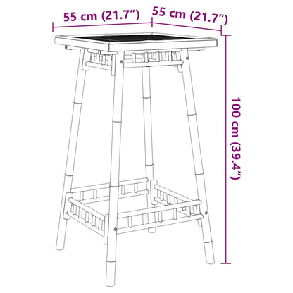 Bamboo Patio Chairs Set with Round or Square Table