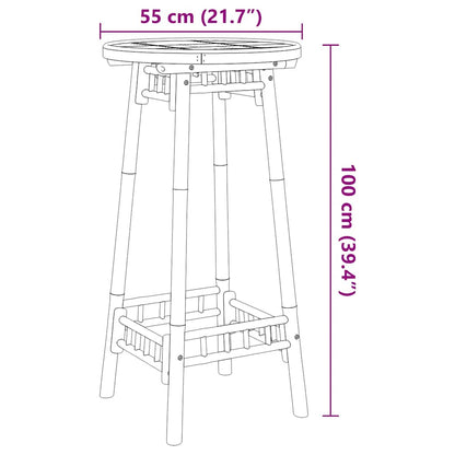 Bamboo Patio Chairs Set with Round or Square Table