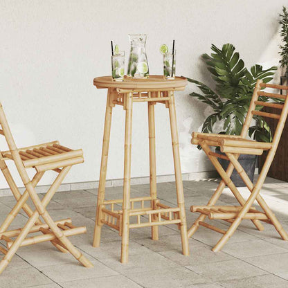 Bamboo Patio Chairs Set with Round or Square Table